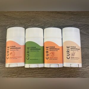 4 Brand New Never Used sticks of Curie clean deodorant